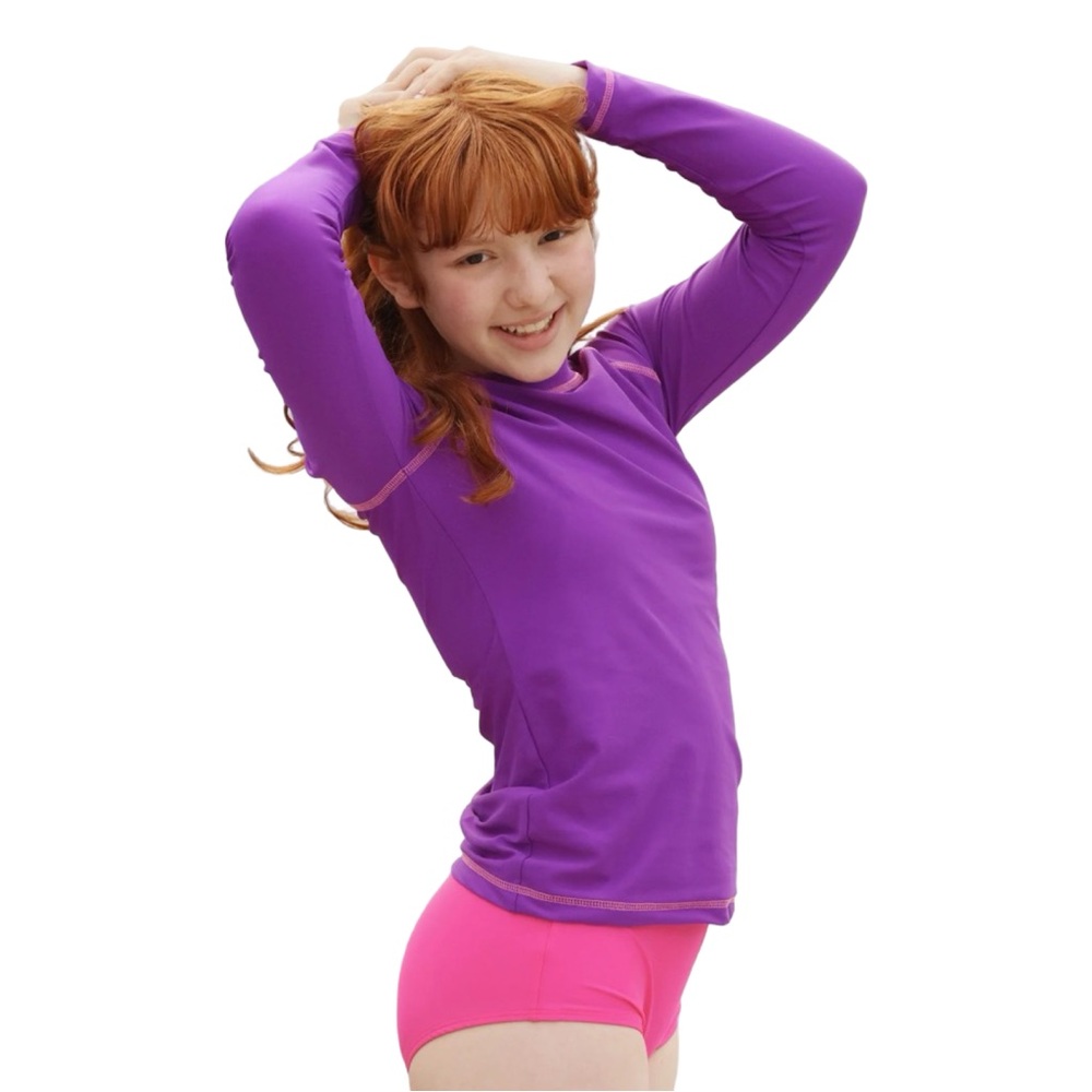 EUC City Threads Deep Purple Rashguard - Picture 2 of 9